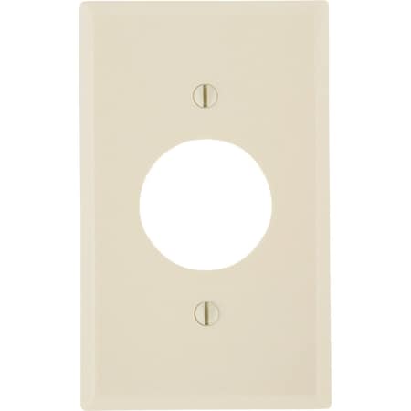 Leviton 1-Gang Smooth Plastic Single Outlet Wall Plate, Ivory 001-86004